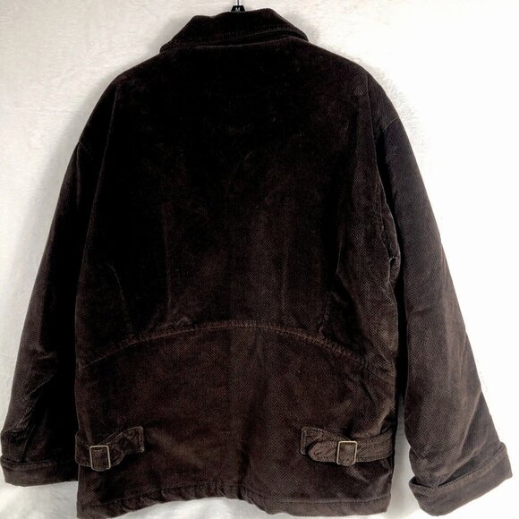 Saint Johns Bay Authentic Woman's Brown Corduroy Button Up Coat Adult Medium - Picture 16 of 16